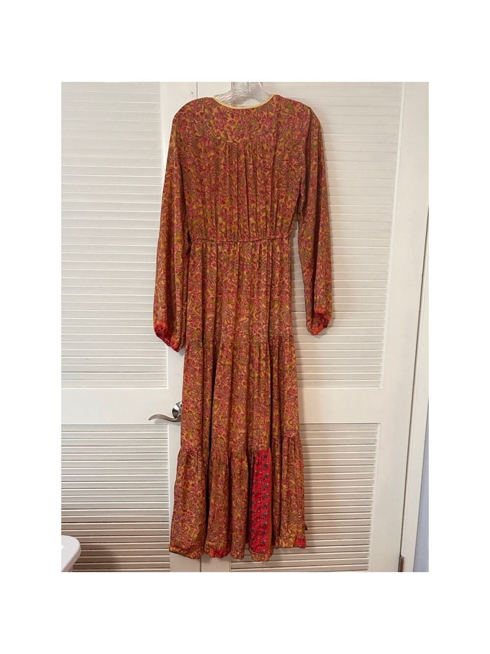 Karma Highway Pink Floral Boho Maxi Dress One Size Gypsy Style - Picture 7 of 13